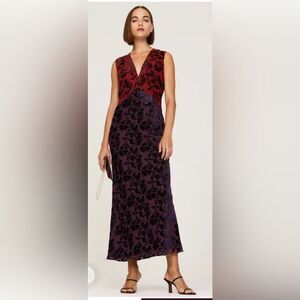 Marina Moscone Collective Velvet Slip Dress Size 16